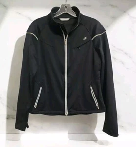 New Balance Zip Front Women's Reflective Black Jacket Black Size M - Picture 1 of 11
