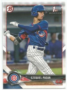 Ezequiel Pagan Chicago Cubs 2018 Bowman Draft 1st Bowman Card
