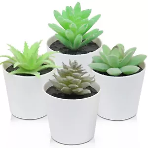 Mini Fake Aloe Plants in Pots Farmhouse Decor for Office or Bathroom - Picture 1 of 9