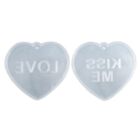 Kiss Me Heart-shaped Keychain Mold Epoxy Crystal Silicone Mold Plaster Mold