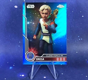 Clone rifrattore blu Topps Chrome Star Wars Omega /150 2023 Bad Batch - Foto 1 di 14