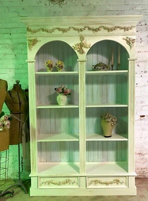 Painted Cottage Shabby Chic French Bookcase Hand Made  - Image 1 of 4