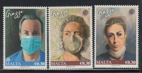 MALTA Thank You to Corona Pandemic Health Care Workers MNH set Cover