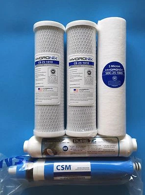 WATTS REVERSE OSMOSIS 5 STAGE ANNUAL REPLACEMENT FILTER PACK 24 GPD CITY WATER - Image 1 of 4