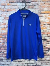 Under Armour UA Blue Heat Gear Active Shirt Long Sleeve Men’s Small Loose Fit