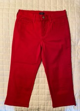 NYDJ Jeans Chloe Slit Hem High Rise Capris Lift/Tuck Stretchy Women's Size 6