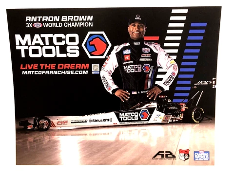2023 ANTRON BROWN MATCO TOOLS AB MOTORSPORTS TOP FUEL NHRA DRAG RACING POSTCARD Cover