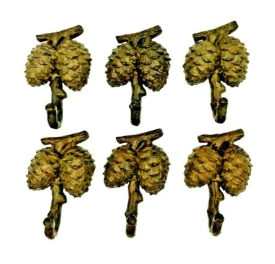 全新 Rustic 铸铁松果 墙钩 大衣 挂架 小屋小屋 5.5 H 3.75 W  — 第 1/3 张图片