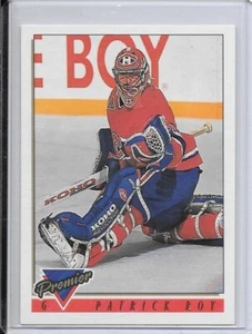 1993-94 Patrick Roy Topps Premier Hockey Card #1 Montreal Canadiens - Imagen 1 de 2
