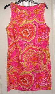 Trina Turk size 10 pink/multicolor floral Encantader sleeveless shift dress $298 - Picture 1 of 4