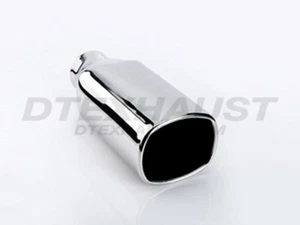 DT-305041-12 STAINLESS EXHAUST TIP RECTANGLE SQUARE DOUBLE WALL 3" INLET 12" L - Bild 1 von 3