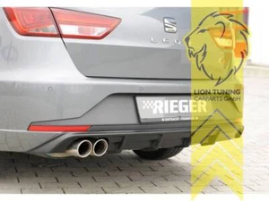 Rieger Heckansatz Heckspoiler Diffusor für Seat Leon FR 5F ST Kombi schwarz matt - Bild 1 von 7