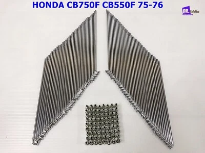 Fit HONDA CB750F CB550F 1975-1976 FRONT & REAR  SPOKE SET CHROME 72Pcs  #BI5609# - Image 1 of 4