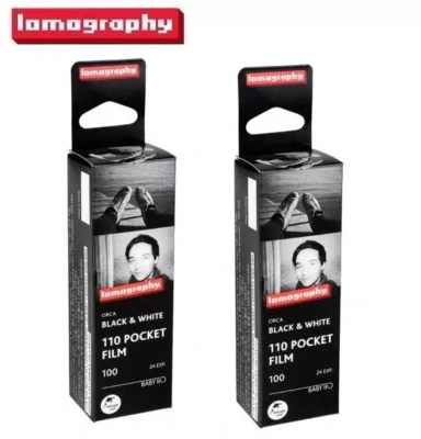 2 Rolls - Lomography LOMO B&W Orca 100 ISO 110 Negative Film Diana Baby f110bw1 - Image 1 of 4