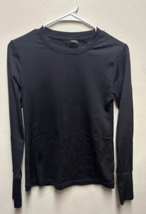 Calia By Carrie Underwood M crewneck ribbed top black long sleeve athletic - Picture 1 of 4