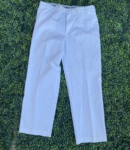 Callaway White Golf Golfer Straight leg Slacks Pants Flat Front Men's 38x32 - Picture 1 of 11