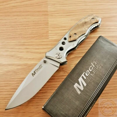 MTech Linerlock Folding Knife 3.38" Stainless Steel Blade Aluminum Handle 423SL - Image 1 of 4