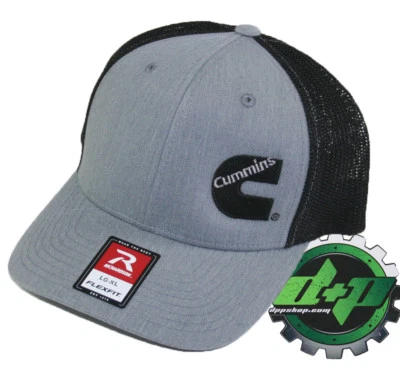 Cummins trucker hat richardson light denim Gray Black mesh flex fit lg/xl - Image 1 of 2