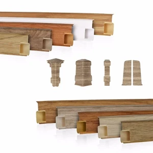 Zubehörteile für Sockelleisten PVC 55mm Quadro Fußleisten Laminat Zubehör Ecken - Bild 1 von 12
