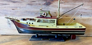 Hampton Nautical Jaws - "Orca" Wooden Model Boat 20"L x 5"W x 11"H - Picture 1 of 13