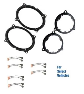 Door Speaker Bracket Plates +Wire for 2016-2023 Nissan Titan/2022-2024 Frontier - Picture 1 of 1