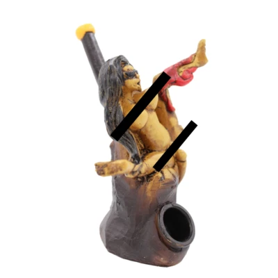 Pipa de resina hecha a mano para mujeres exóticas decoración del hogar mesa auxiliar figura escultura Foto 1 de 4