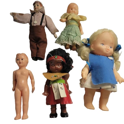 Lote De Muñecas De Colección Juguetes De Plástico Duro Suave Porcelana Años 60 Años 70 Años 80 Muñeca De Juguete Foto 1 de 4