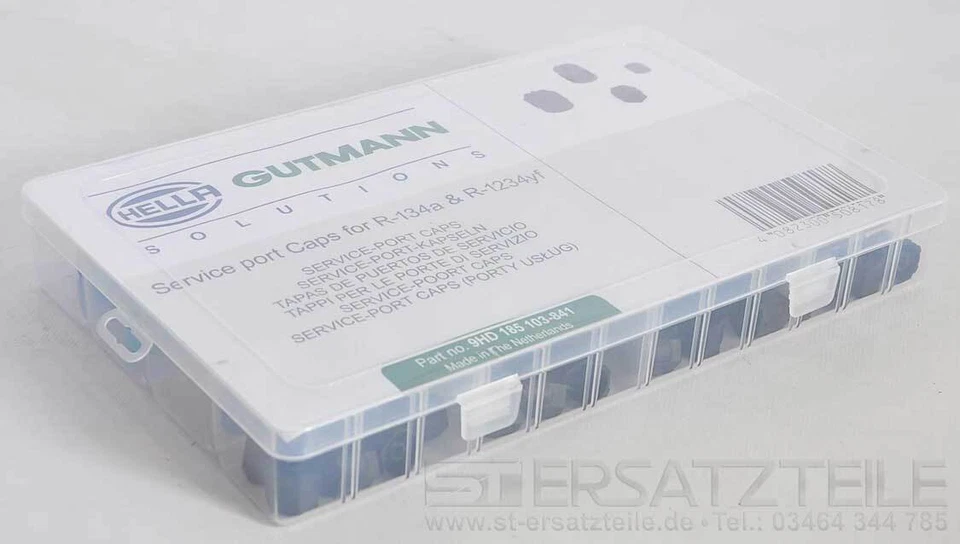 Klimaanlage Kappen Set AC R134a R1234yf Service Port Anschlüsse Hoch Niederdruck - Bild 1 von 4