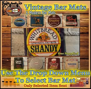 Vintage / Modern Bar Mats: Whitbread, Manns, Flowers +More (Select Item) Used - Foto 1 di 64