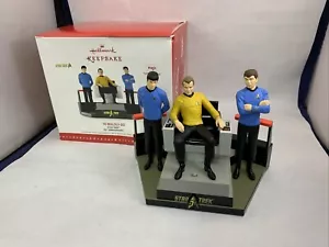 Star Trek TO BOLDLY GO Christmas Ornament KIRK SPOCK McCOY Hallmark 2016 TOS - Picture 1 of 24