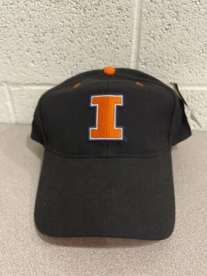 University Of Illinois Fighting Illini Black/Orange Fitted Cap Size 7 1/2 - Image 1 of 4