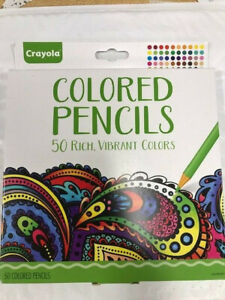 Crayola Colored Pencils 50 Count Vibrant Colors Pre-sharpened great for Adult...