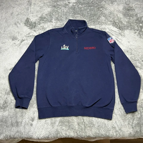 Super Bowl LIV Sweater MEns Medium Blue NFL Football 2019 Chiefs 49ers Cover