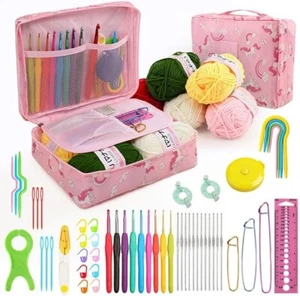 Crochet Hooks Needles Knit Weave Craft Yarn Multi Color 59pcs Full Set - Picture 1 of 4
