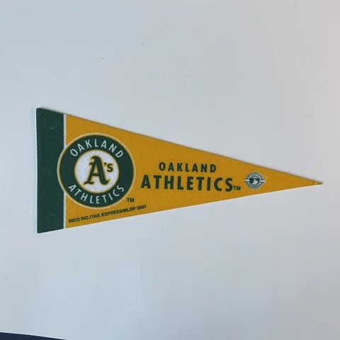 Oakland Athletics Vintage Old Logo MLB Mini Pennant 9"x4” Felt Banner Flag Cover