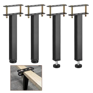 16 Set 9.84 Inch Total Height Adjustable Metal Bed Frame Center Support Legs - Picture 1 of 7