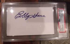 BOBBY GRACE PGA LEGEND HAND SIGNED INDEX CARD PDA/DNA SLABBED CUT - Picture 1 of 2