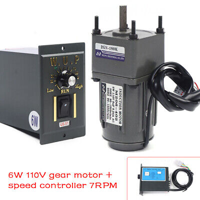 110V AC Electric Gear Motor & Variable Speed Reduction Controller 1:180 7.5RPM • 58.90$