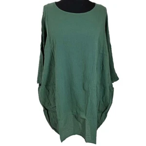 Privatsachen Tunika Kleid Eigenpro Gr 46 48 50 52 grün teich langarm Taschen - Bild 1 von 3