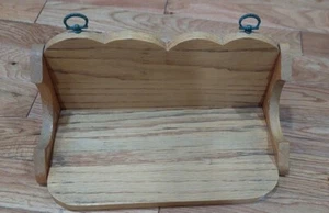 Wooden Wall Hanging Spice Rack Curio Display Small Shelf - Picture 1 of 5