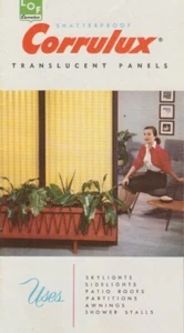 Vintage 1953 CORRULUX Translucent Panels Mid-Century Modern MCM Foldout Brochure - Picture 1 of 2