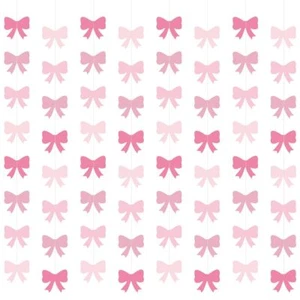 8Pcs Pink Bow Hanging Banners Party DecorationsCoquette Birthday Decorations ... - Picture 1 of 7