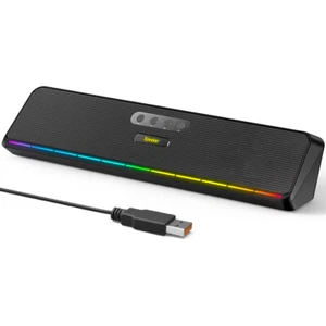 Computer Speakers RGB Bluetooth Speaker Mini Sound Bar Speaker USB F Desktop PC - Picture 1 of 16