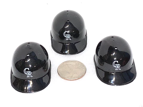 Lot of 3 Colorado Rockies Vintage 1990's Mini Baseball Gumball Helmets New! Cover