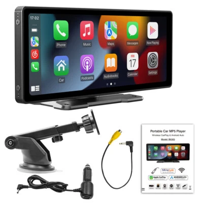 9.3" Touch Screen Car MP5 Multimedia Player Support Wireless CarPlay Mirror Link - Image 1 of 4