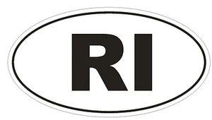Rhode Island OVAL Stoßstange Aufkleber oder Helm Aufkleber D486 Indonesien Ländercode - Bild 1 von 1