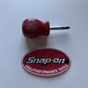 Vintage Snap On Tools No. SSDZ22 Red Hard Handle No. 2 philip Stubby Screwdriver - Picture 1 of 10
