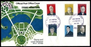 Australia 1975 10c Prime Ministers Set FDC - SG 590-5 - Picture 1 of 1