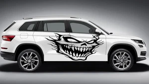 SKULL HALLOWEEN HORROR COMICS VINYL DECAL SIDE HOOD CAR TRUCK - Picture 1 of 1