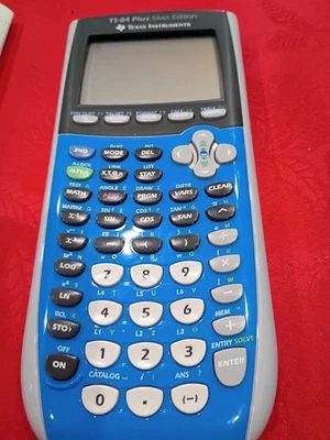 TI-84 Plus Silver Edition Calculator WORKING /w Cover & Batteries - Image 1 of 4